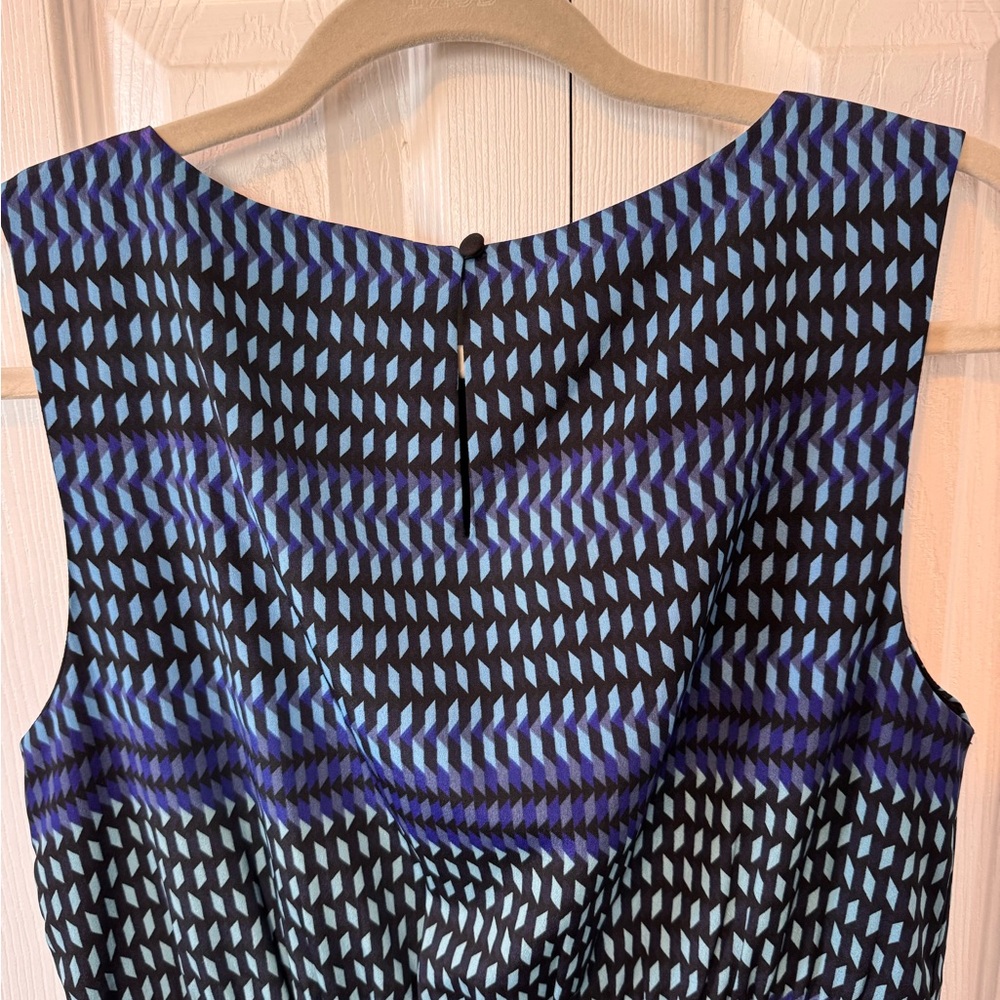 LOFT Factory Blue and Purple Patterned Sleeveless Midi Pullover Dress Size Small - Picture 7 of 12